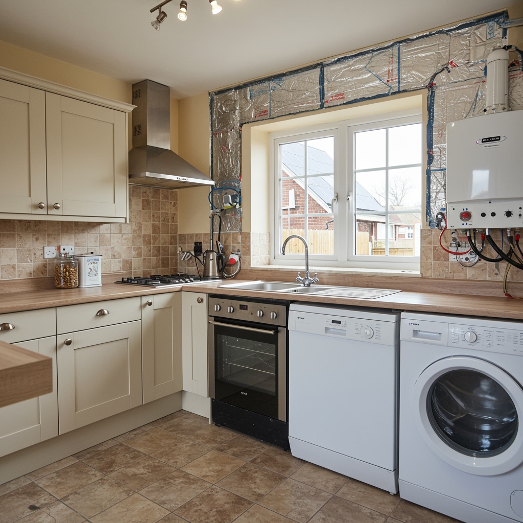 Professional energy assessor conducting ECO4 eligibility check in UK home - Boiler Grants Wales: ECO4 Scheme Eligibility Application Proc…