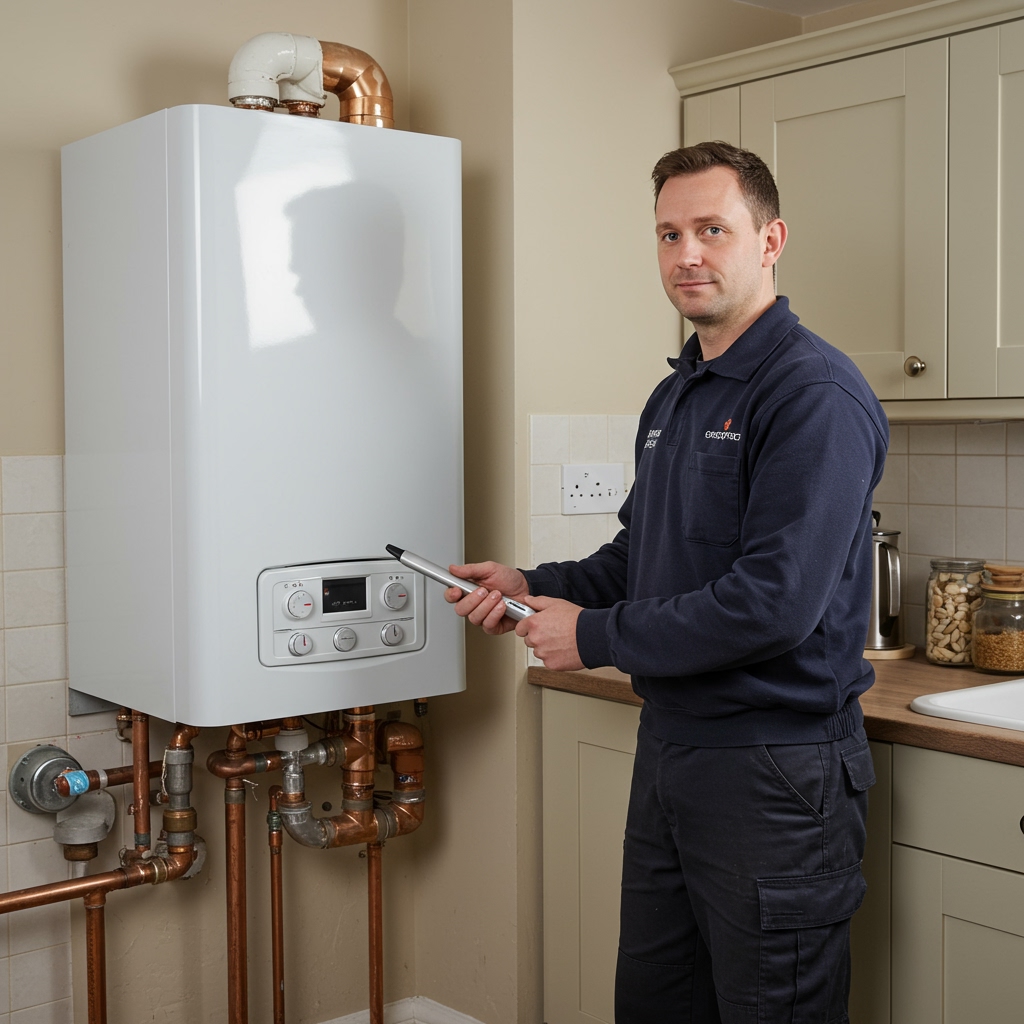 UK homeowner completing ECO4 grant application with qualified installer — Free Boiler Scheme Manchester: Local Council Programs, ECO4 Route…