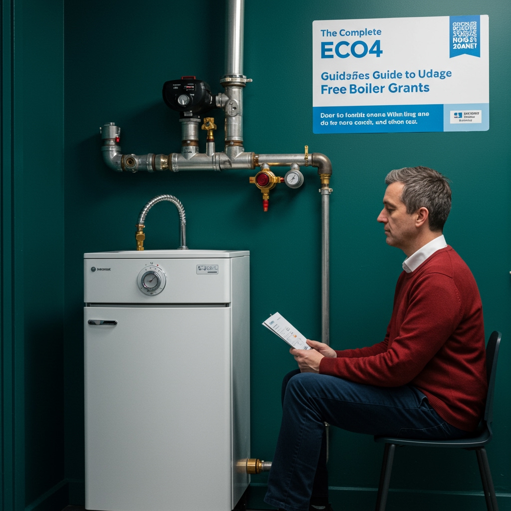 ECO4 boiler grant eligibility check online form showing benefit requirements and home ownership criteria
