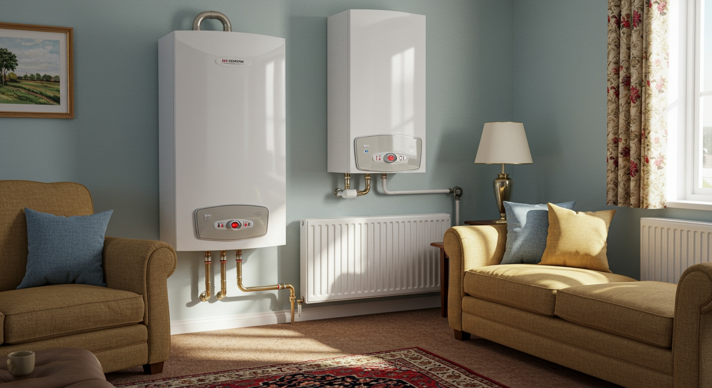Central heating grant for over 60s - comprehensive guide showing elderly couple in warm, comfortable home